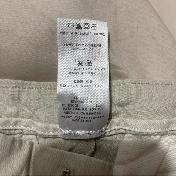 Patagonia Straight Leg Organic Cotton Hiking Pants Size 6 - Picture 5 of 8